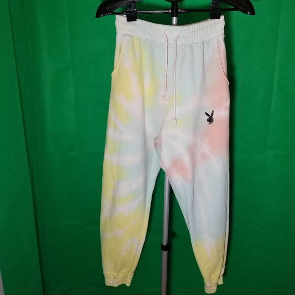 Playboy x Missguided Multi Color Tie-Dye Jogger Set Loungewear Size Small Y2K - Picture 6 of 8